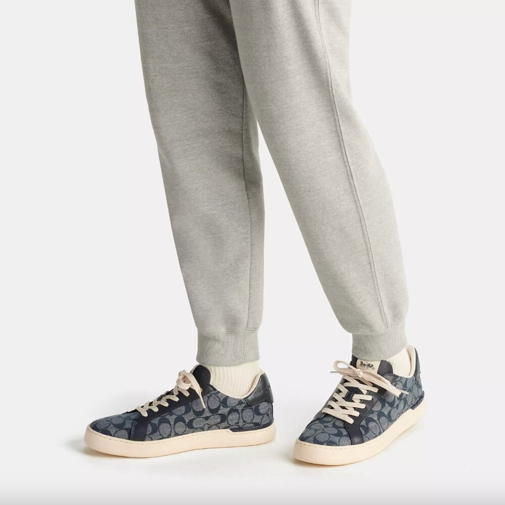 NIB - COACH MEN Shoes Clip Low Top Sneaker In Signature Chambray - size 7 US - Picture 2 of 7